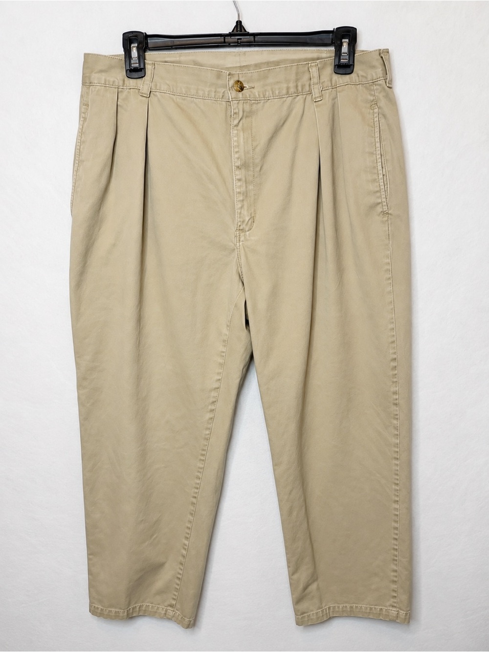 Duck Head Men’s Khaki Pants 38x30 Tan Pleated Front 100% Cotton Chinos